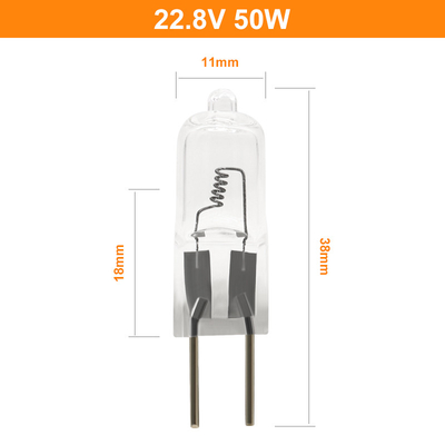 22.8V ampoules chirurgicales d'hôpital bas de la lampe G6.35 de Bipin d'ampoule d'halogène de 50 watts