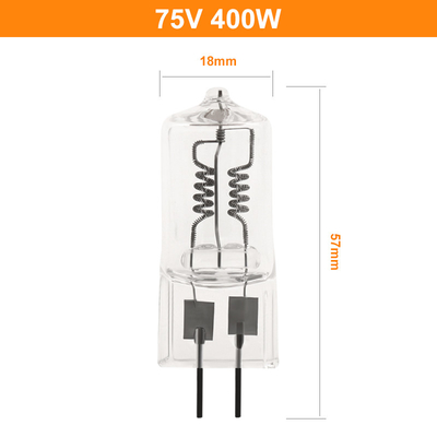 75V 400 haute tension moyenne finie simple d'ampoule d'halogène de watt GX6.35