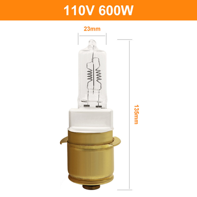 110V ampoule d'halogène de 600 watts pour les phares locomotifs P40s/41 d'halogène de quartz de lumière de queue de voiture