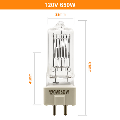 projecteur d'ampoule de rechange d'halogène de quartz d'ampoule d'halogène de 650w 120v