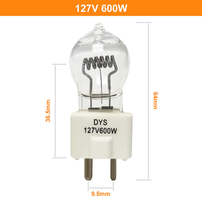 étape de projecteur de film de lampe de l'ampoule d'halogène de 127V 600w Gy9.5 allumant la lampe de bhc Dys de la boule DYV