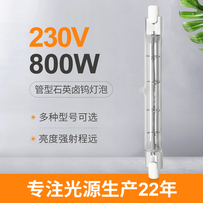 lampe linéaire d'halogène finie par double de l'ampoule d'halogène de 230V 800W R7s 118mm Dimmable