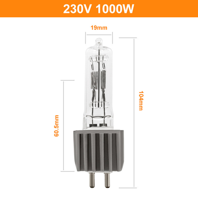studio d'étape d'ampoule d'halogène de tungstène de quartz de 230V 1000W G9.5 compatible avec OSRAM FEP