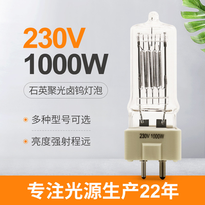 Lampe de la lumière d'ampoule d'halogène de Marine Searchlight 1000w 230v de bateau Gx9.5