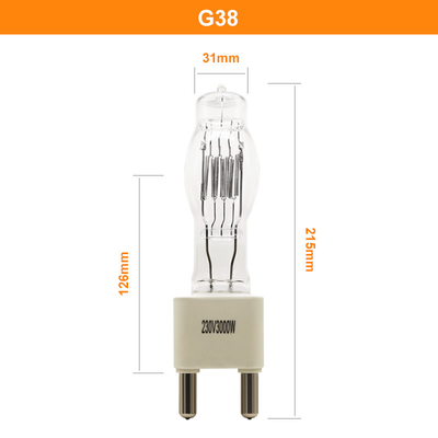 studio d'étape de la lumière G38 3200K de 230V 3000W Marine Searchlight Bulbs Boat Halogen