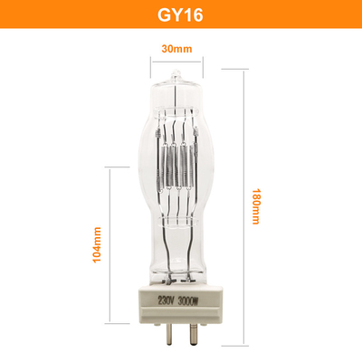 Lampe 3200k Marine Searchlight Bulbs With Radiator d'halogène de quartz de GY16 3000W