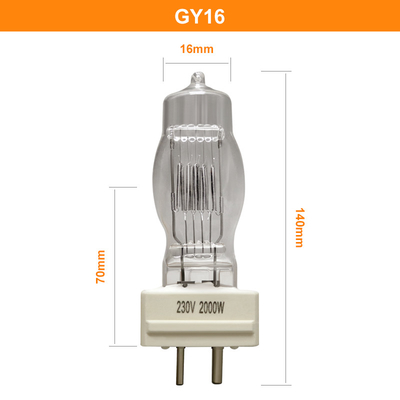 ampoule de quartz de la lampe 400h 3200K de projecteur d'halogène de 230v 2000w GY16