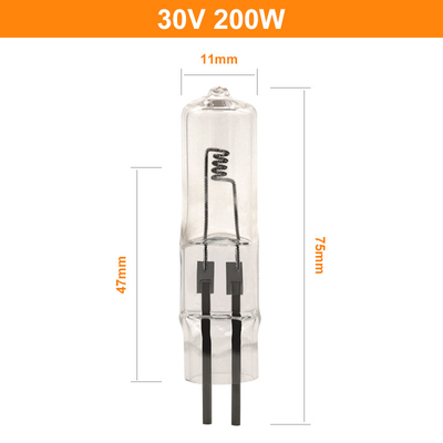 30V ampoule d'halogène de 200 watts 2 Pin Lighting Display Crystal Lamp 4000lm