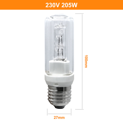 Halogène matériel E27 230V de la lampe d'halogène de tungstène de quartz d'ampoule 205w