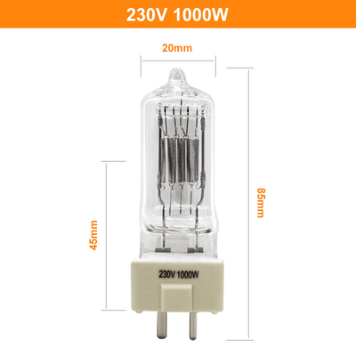 lampe finie simple basse 3200K de studio d'étape de l'ampoule 1000w de quartz d'halogène de 230V Gy9.5