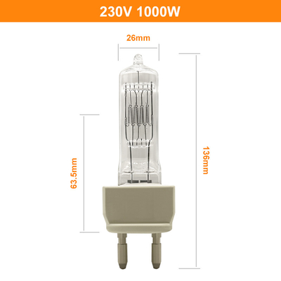 lampe d'halogène de tungstène de 230V 1000W pour le spectrophotomètre G22