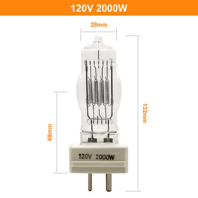 CE de Marine Searchlight Bulbs d'ampoule d'halogène de GY16 2000W 120v approuvé
