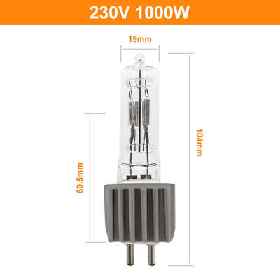 Studio 250h fini simple de G9.5 2 Pin Halogen Bulb Lamp 230V 1000W