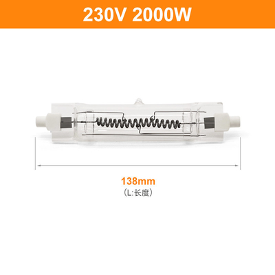 le type linéaire le double 50000lm de 138mm de tube d'ampoule d'halogène de 230V 2000W R7s a fini