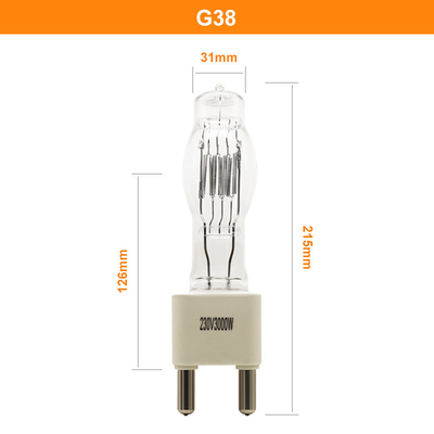 mariage de télévision de film de lumières de navigation de plate-forme de lampe d'iode de quartz de 230V 3000W G38