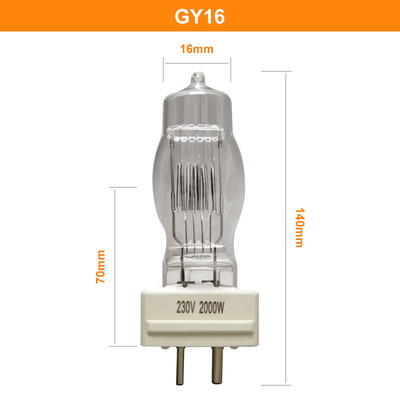 Lampe finie simple 230v d'halogène de GY16 2000w pour Osram 64788 CP/72 FTM