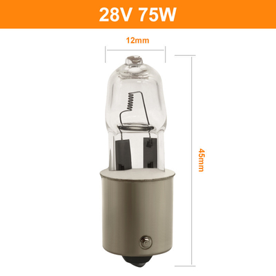 Ampoule d'halogène locomotive ferroviaire d'espace libre des phares 28V 75w d'halogène de quartz Dimmable