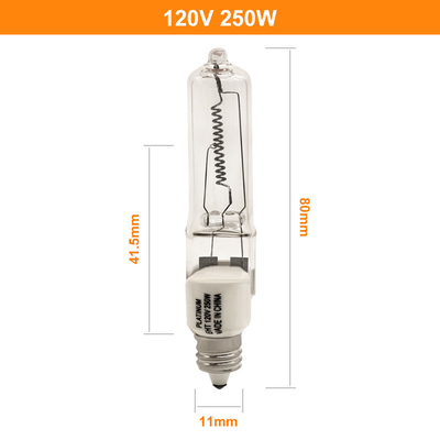 ampoule d'halogène simple d'extrémité de 120V 250W Jd E11 Mini Candelabra Instrument Lamp