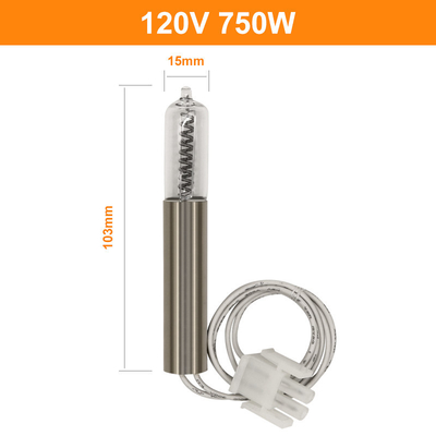 Lampe halogène au tungstène à quartz 120 V 750 W G9.5 Ampoule à quartz gainée infrarouge