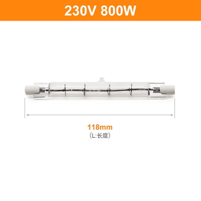 Le double d'halogène de quartz d'IR a fini l'ampoule 118mm 230V 800W