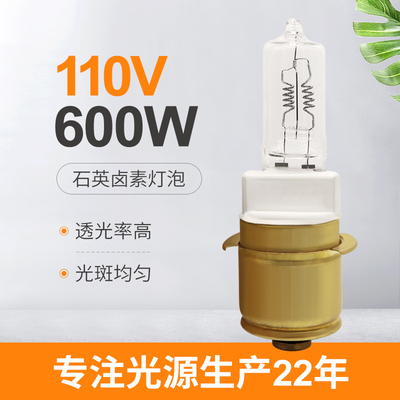 110V ampoule d'halogène de 600 watts pour les phares locomotifs P40s/41 d'halogène de quartz de lumière de queue de voiture